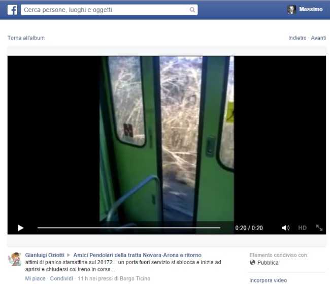 porta treno aperta in corsa