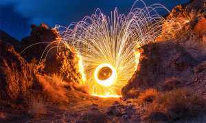 scintille fuochi rotante