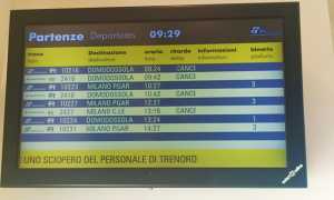 sciopero treni orario