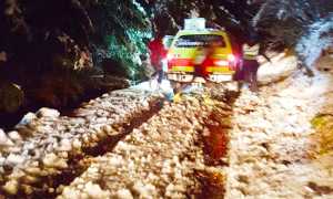 soccorso ambulanza neve notte