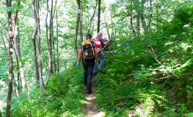 soccorso bosco sentiero