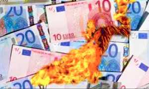 soldi in fiamme
