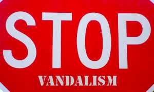 stop vandalismo