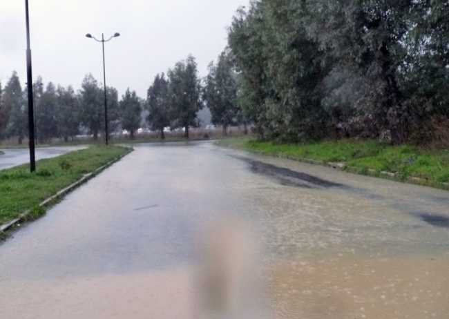 strada allagata
