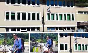 studente corda tetto scuola mix