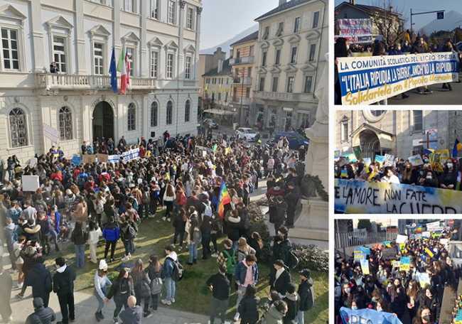 studenti piazza ucraina mix