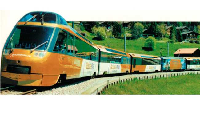 treno svizzero panoramico golden
