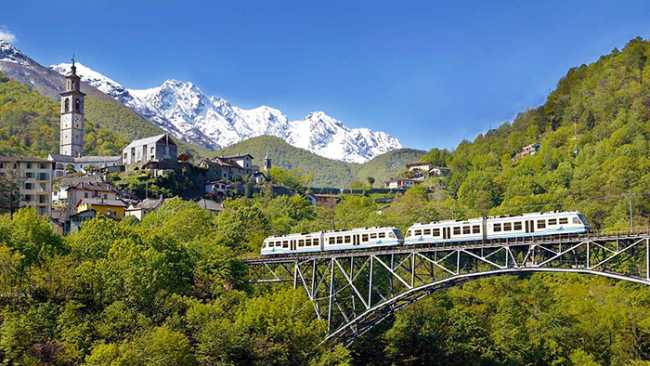vigezzina treno ponte paese