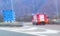 vigili fuoco uscita superstrada