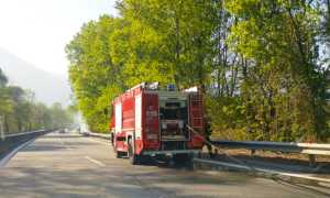 vigili incendio sterpaglie superstrada