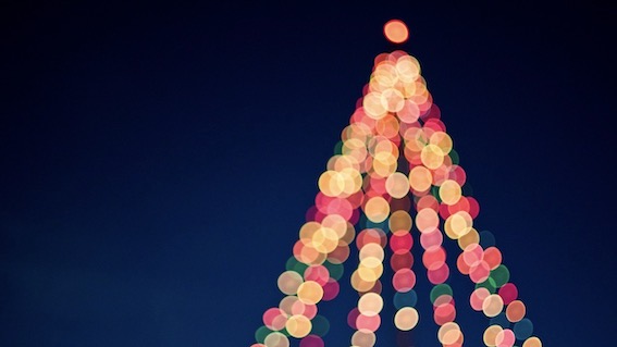 albero natale luci