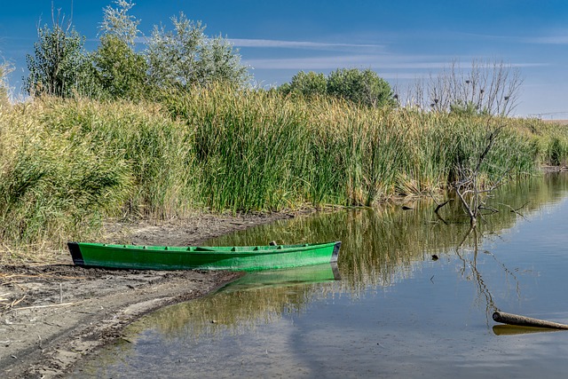 Secca fiume barca