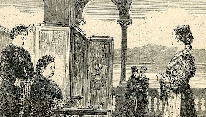 Ricordi della Regina Vittoria in Italia sua Maestà nella villa Clara a Baveno