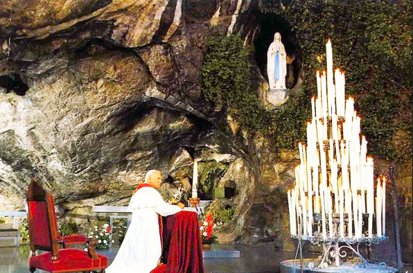 papa giovanni paolo woitila lourdes