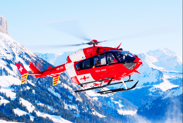 rega elicottero volo neve
