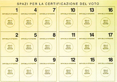 tessera elettorale vuota