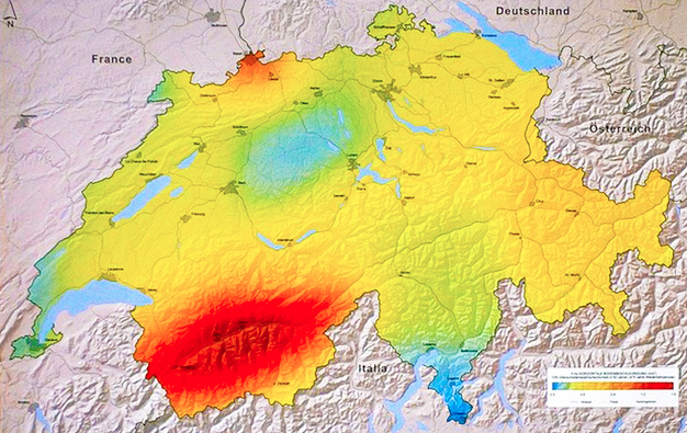 mappa sismica vallese