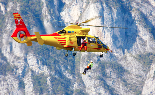 elicottero 118 recupero neve