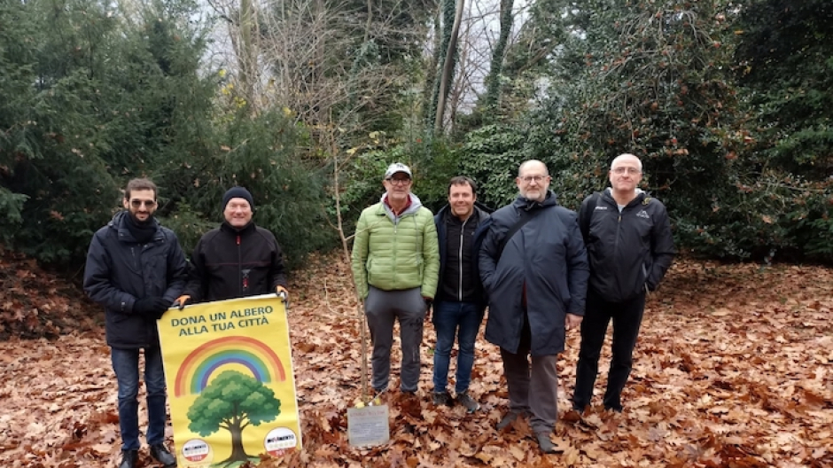 Il M5S VCO pianta un Ginkgo Biloba a Omegna