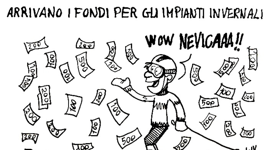 Le nevicata. Una vignetta dell'arch. Lux