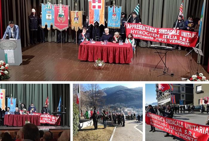 Commemorata la battaglia di Megolo, lavoratori Hydrochem in prima fila 