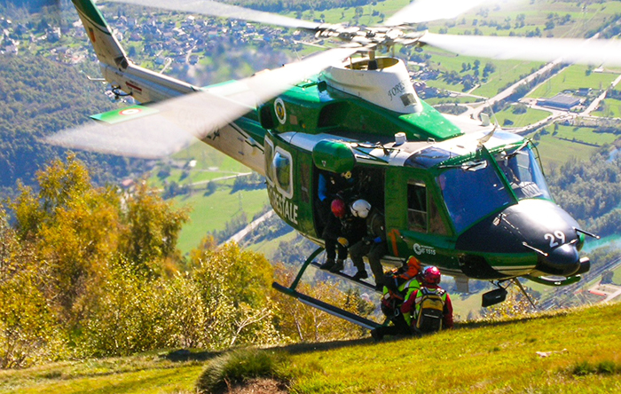 Recuperato con l'elicottero il 77enne di Brindisi scivolato in un canale in un alpeggio