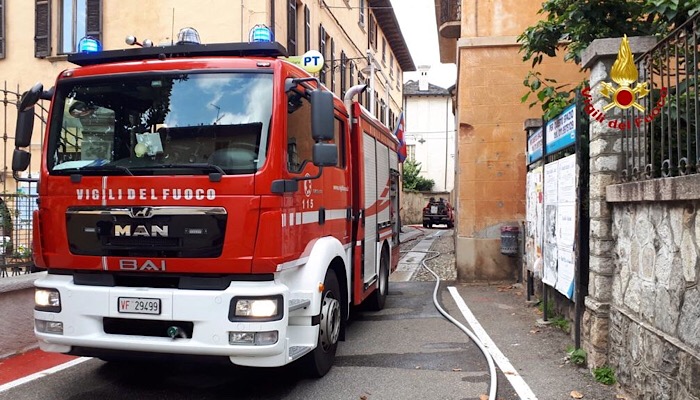 Incendio in appartamento a Miasino