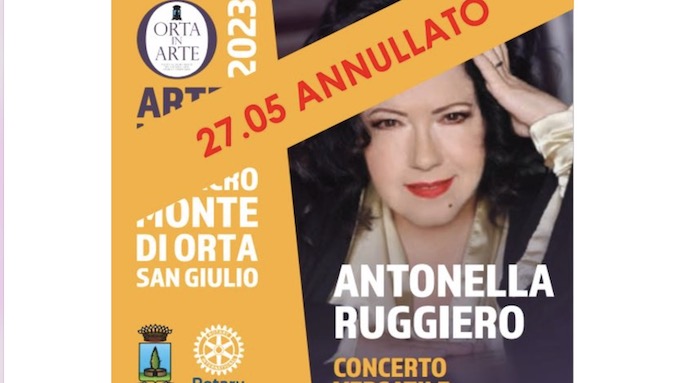 Orta San Giulio, annullato il concerto di Antonella Ruggiero