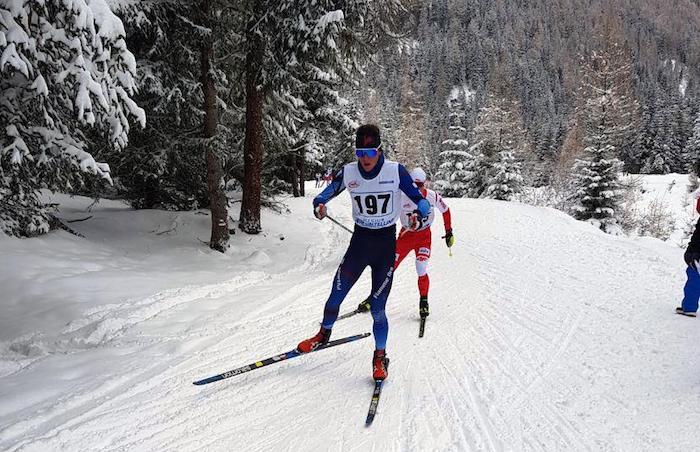 Mauro Balmetti in gara a Sankt Ulrich nella OPA Cup Junior