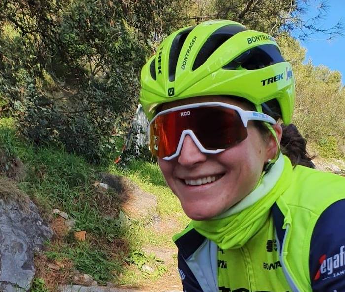 Elisa Longo Borghini raggiunta nelle ultime centinaia di metri alla Gand Wevelgem