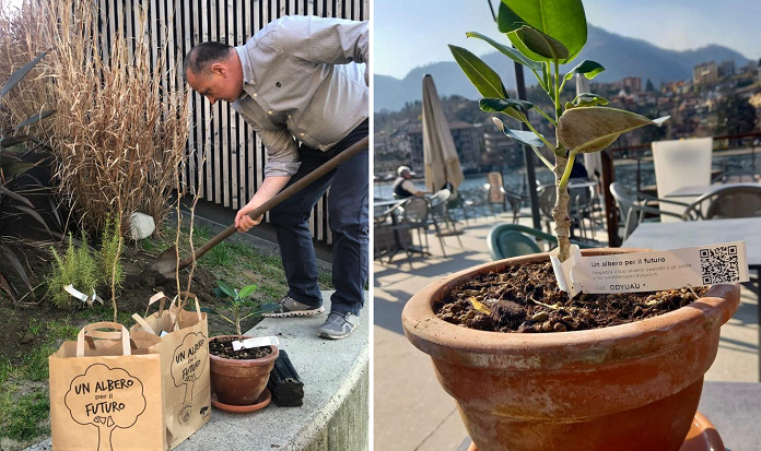 Progetto nazionale "Un albero per il futuro" alla Canottieri Omegna. Foto