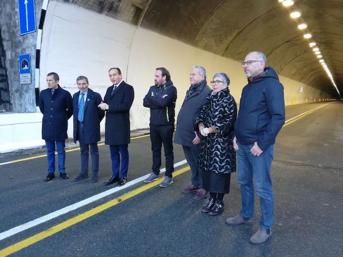 Cirio ha inaugurato la riapertura della galleria della Verta