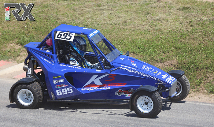 Il vigezzino Gabriel Di Pietro in gara ad Adria per il Round 3 del Campionato Italiano Rallycross