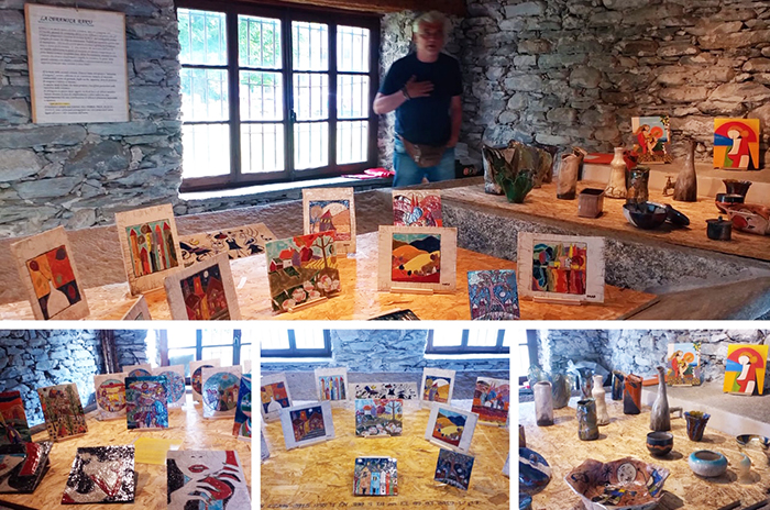  Bella la mostra di ceramica raku nell'antico lavatoio comunitario di Santa Maria Maggiore