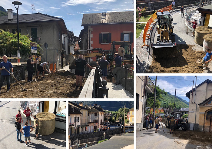 Iniziati i lavori di preparazione del circuito del Palio Asini 2019 di ferragosto a Premosello. Foto