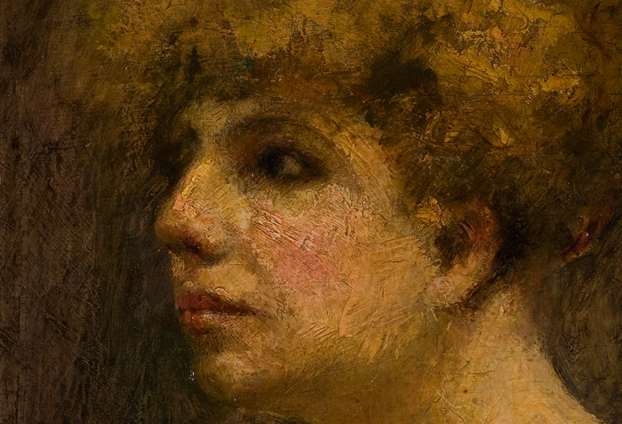 Il ritratto di donna in vetrina a Casa De Rodis, un omaggio all'arte di Enrico Cavalli