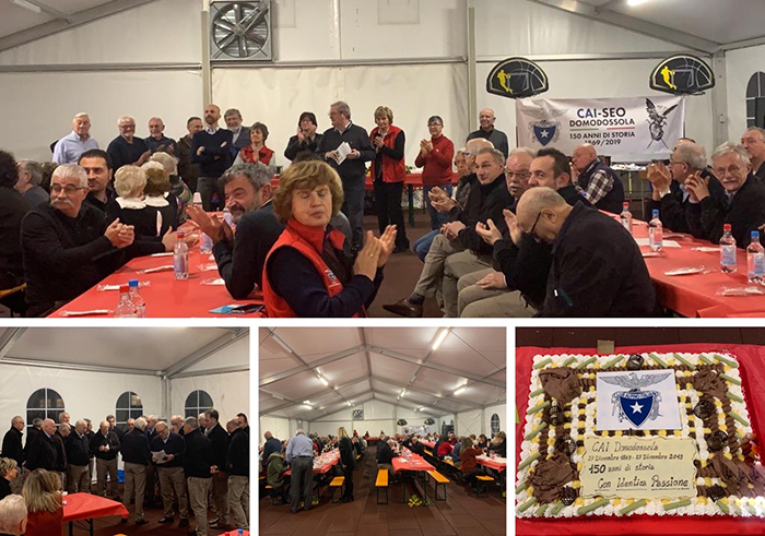 Le melodie del Coro ed una torta gigante per chiudere le celebrazioni dei 150 anni del Cai di Domodossola