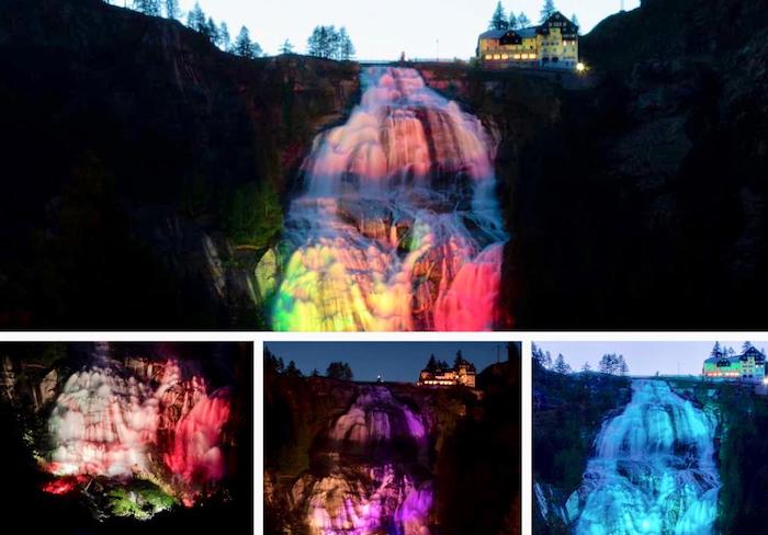La Cascata del Toce vestita di luci e suoni 
