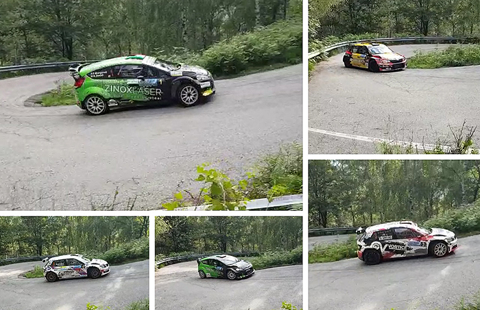 Rally: Margaroli alza la voce ad Aurano e recupera 2,1 secondi su Caffoni. Foto e video