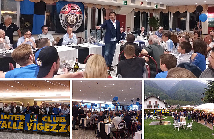 "Nicola Berti facci un gol!" Il campione ospite alla cena dell'Inter club Valle Vigezzo. Foto e video