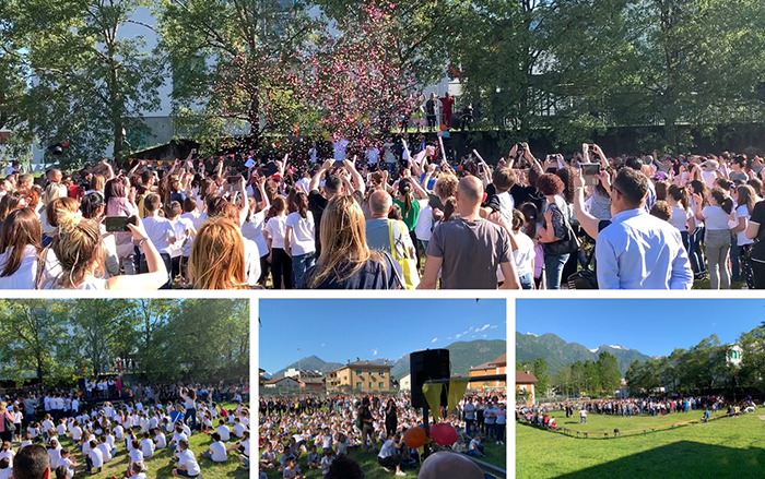 Festa di fine anno scolastico alle Kennedy, agli alunni di quinta consegnato il tocco di fine ciclo. Video