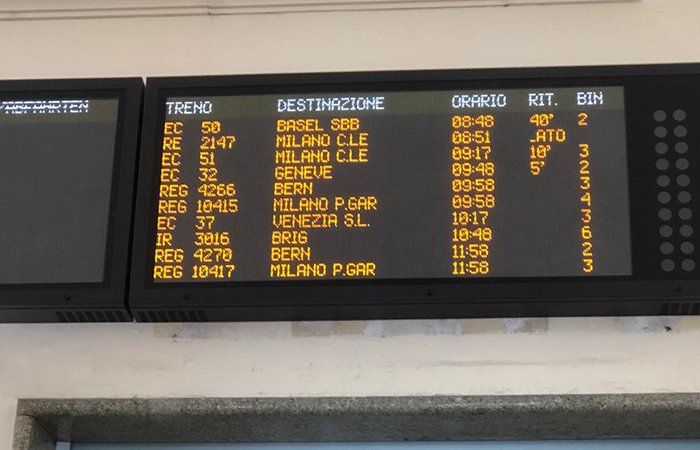 Guasto in stazione ad Arona, un treno per Milano soppresso, Eurocity con 40 minuti di ritardo