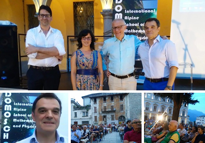 Lo scienziato Andrea Accomazzo protagonista in piazza a Domo con i "Colloqui sull' Universo". Video e foto