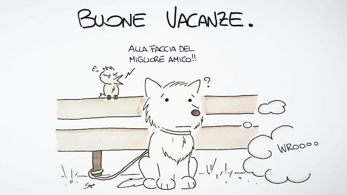 Vacanze...bestiali. Ecco la nuova vignetta di Sapo