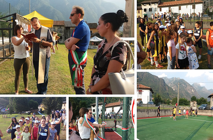 Inaugurati il nuovo campo da Beach volley e di basket a Cuzzago. Foto
