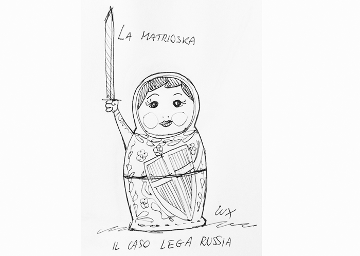 I rapporti tra Lega e Russia nella nuova vignetta di Carlo Lux