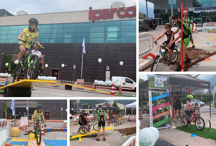 Percorso di mountain bike per avviare i bambini allo sport all'Ossola Outdoor Center. Video