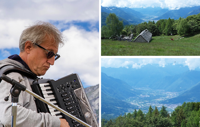 "Musica in quota" torna domenica all'Alpe Giovera con Sergio Scappinie la sua fisarmoinica