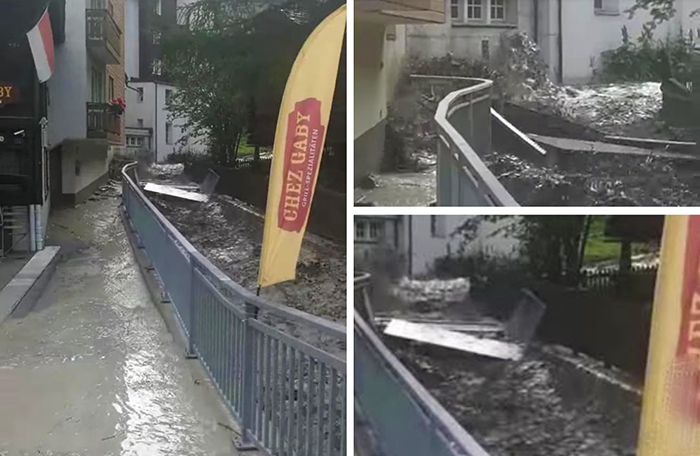 Inondazione a Zermatt senza che dal cielo cadesse una goccia: si è sciolto improvvisamente il ghiacciaio