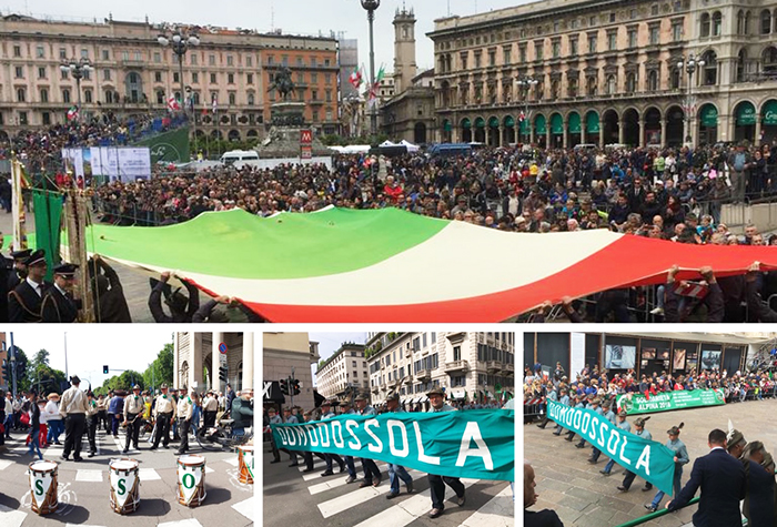Anche la Fanfara Alpina Ossolana in sfilata a Milano per la 92^ adunata nazionale. Foto e video